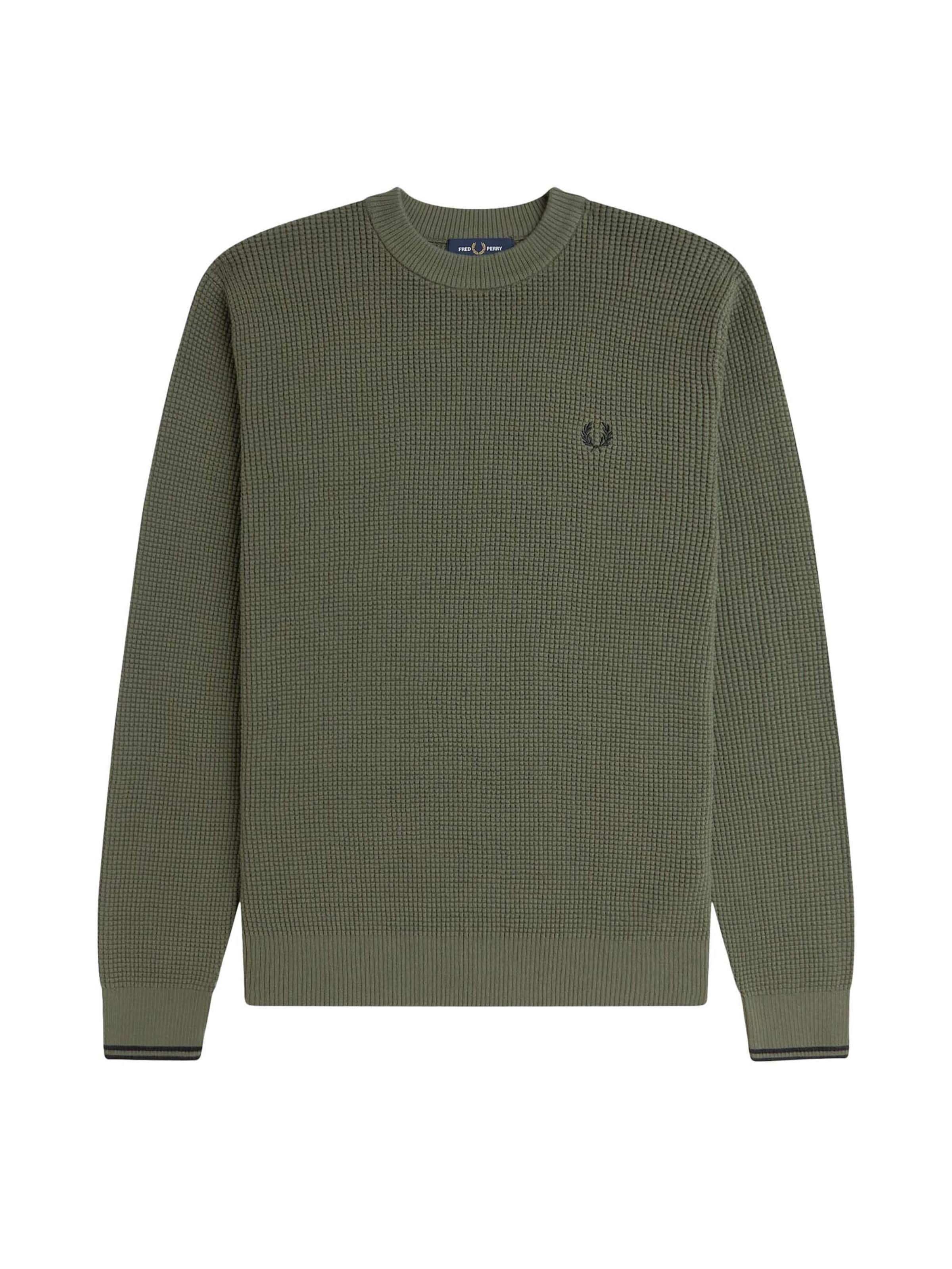 Fred Perry Sweater in Green: front