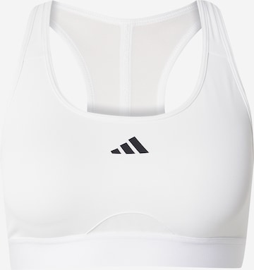 balts ADIDAS PERFORMANCE Bezvīļu Sporta krūšturis 'PWRCT': no priekšpuses