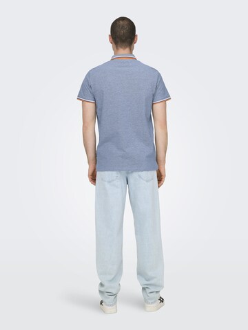 T-Shirt 'Fletcher' Only & Sons en bleu