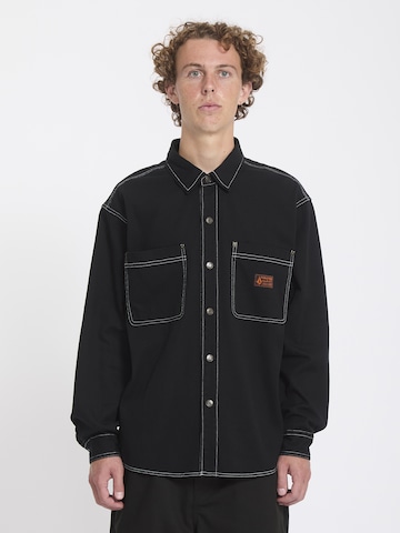 Volcom Comfort Fit Hemd 'Levelstone' in Schwarz: Vorderseite