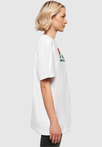 Merchcode T-Shirt 'Naughty By Nature' in Weiß