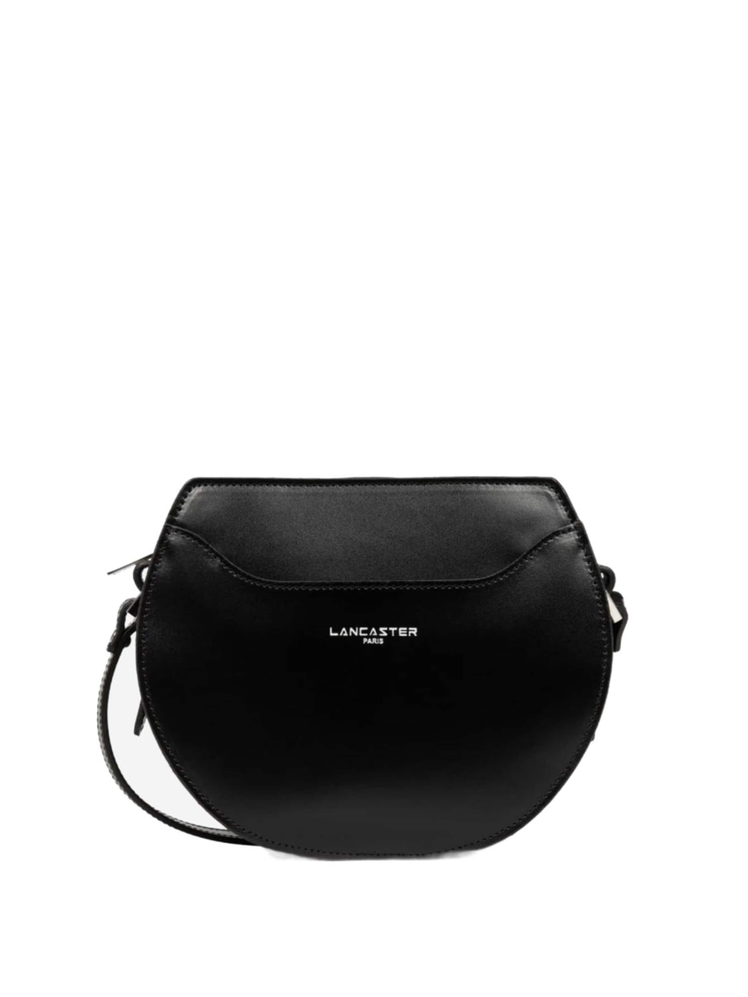 melns LANCASTER Paris Rokassomiņa 'Lancaster Sac demi lune Zippé Suave Lune Noir': no priekšpuses