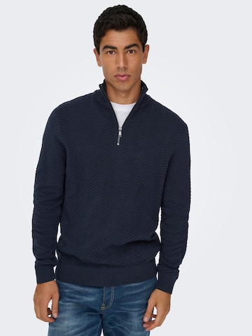 Only & Sons Pullover 'ONSMace' i blå