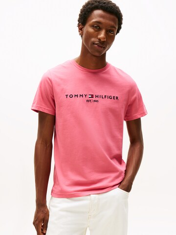 TOMMY HILFIGER Regular fit Тениска в розово: отпред