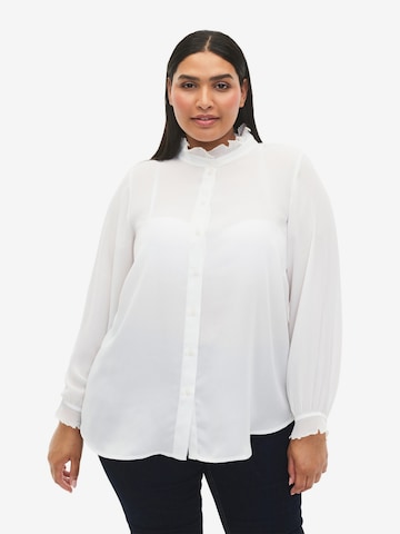 Zizzi - Blusa 'MBRYTY' em branco: frente