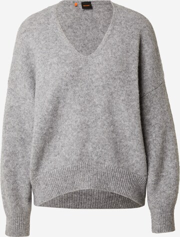 BOSS Sweater 'Fondy' in Grey: front
