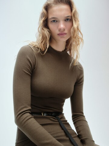 MANGO Knit dress 'PERCEBES' in Green