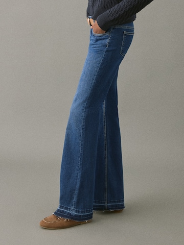 évasé Jean MANGO TEEN en bleu : devant