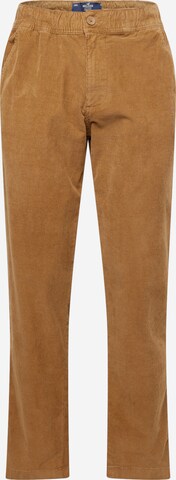 HOLLISTER Regular Broek in Bruin: voorkant