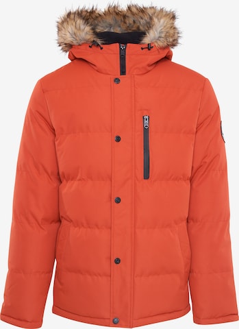 Threadbare Winter Jacket 'Arnwood' in Orange: front