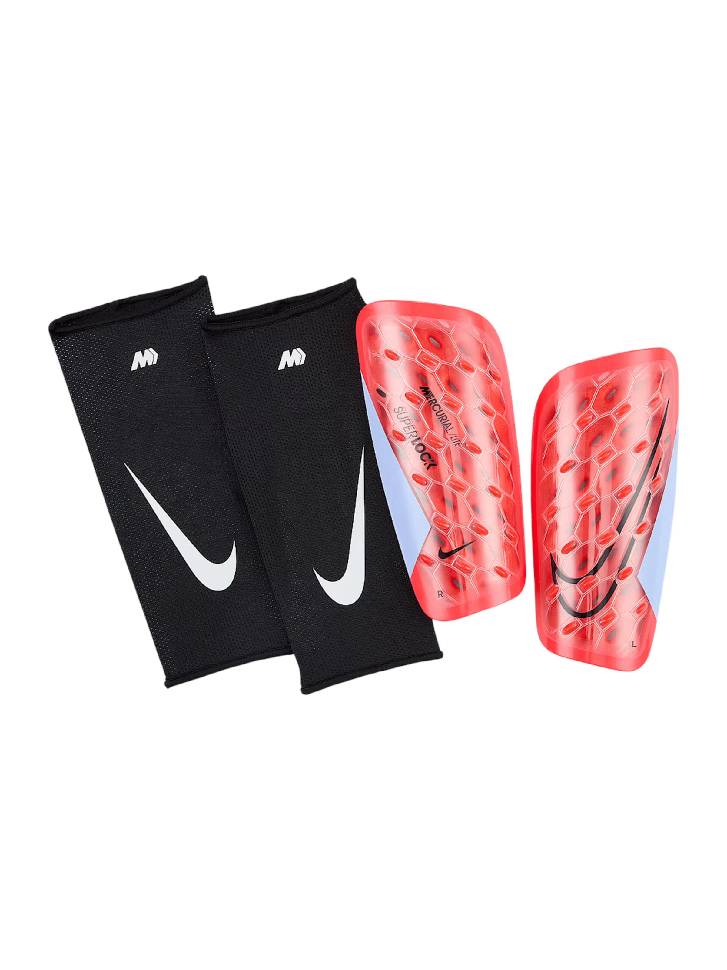 NIKE Schoner 'Mercurial Lite SuperLock' in hellblau / rot / schwarz / offwhite, Produktansicht