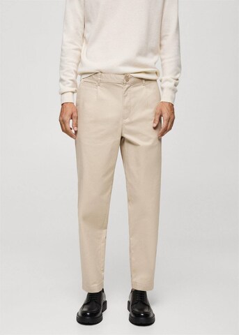 MANGO MAN Regular Pants 'Boston' in Beige: front