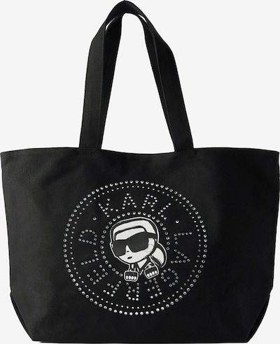 Karl Lagerfeld Shopper torba 'IKON CIRCLE' veličine One Size u crna / srebro / bijela, Pregled proizvoda
