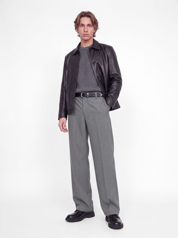 JACK & JONES Loose fit Trousers with creases in Grey