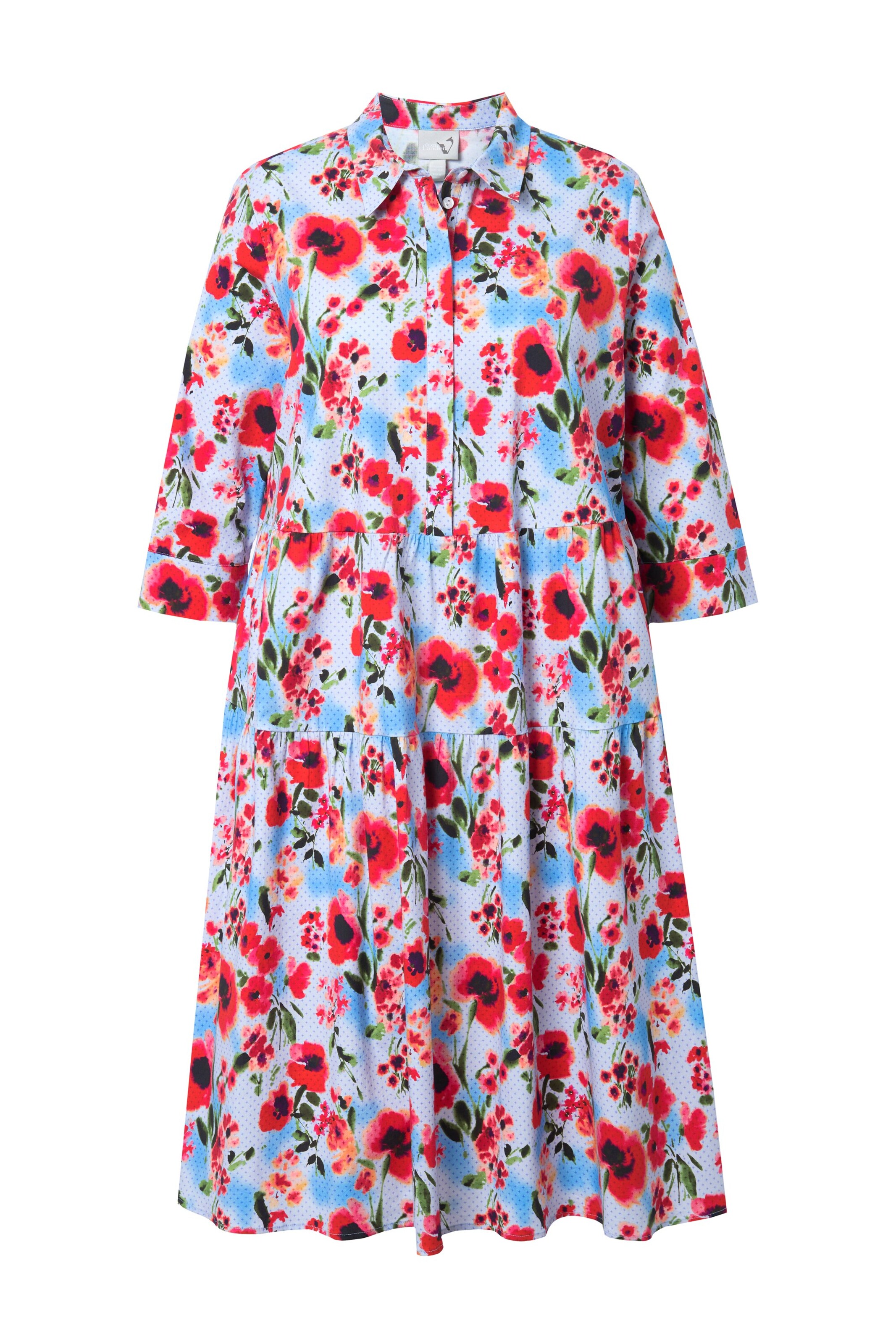 Ulla Popken Blousejurk in Gemengde kleuren: voorkant