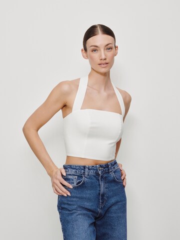 RÆRE by Lorena Rae Top in Wit: voorkant