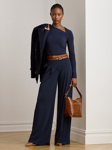 Lauren Ralph Lauren Wide leg Bandplooibroek 'CHABRELL' in Blauw