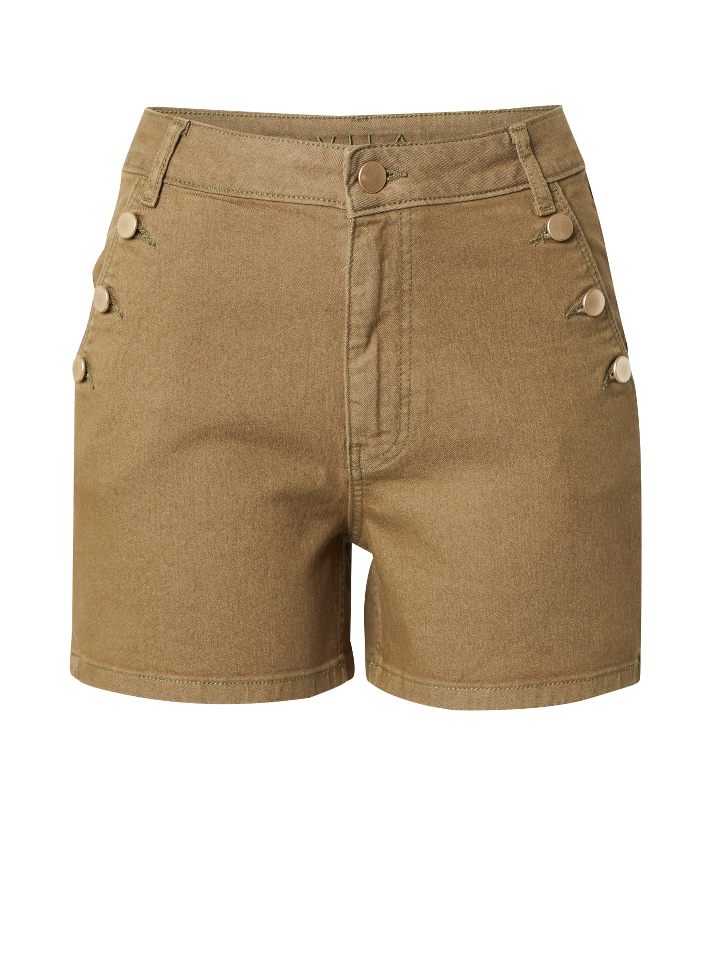 VILA tavaline Teksapüksid 'VIOLA', värv roheline: eest vaates