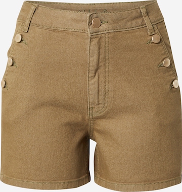 VILA Regular Farkut 'VIOLA' värissä vihreä: etupuoli