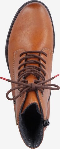 Rieker Lace-Up Ankle Boots in Brown