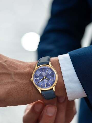 Johan Rothmann Uhr in Blau: Vorderseite