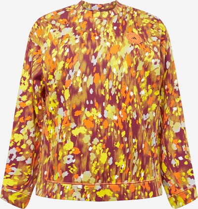 ADIDAS BY STELLA MCCARTNEY Sportiska tipa džemperis 'Floral Print ', krāsa - dzeltens / oranžs / balts, Preces skats