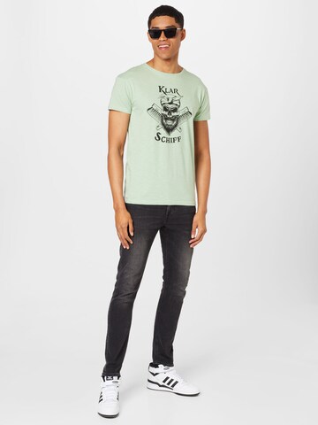 Derbe Bluser & t-shirts 'Klar Schiff' i grøn