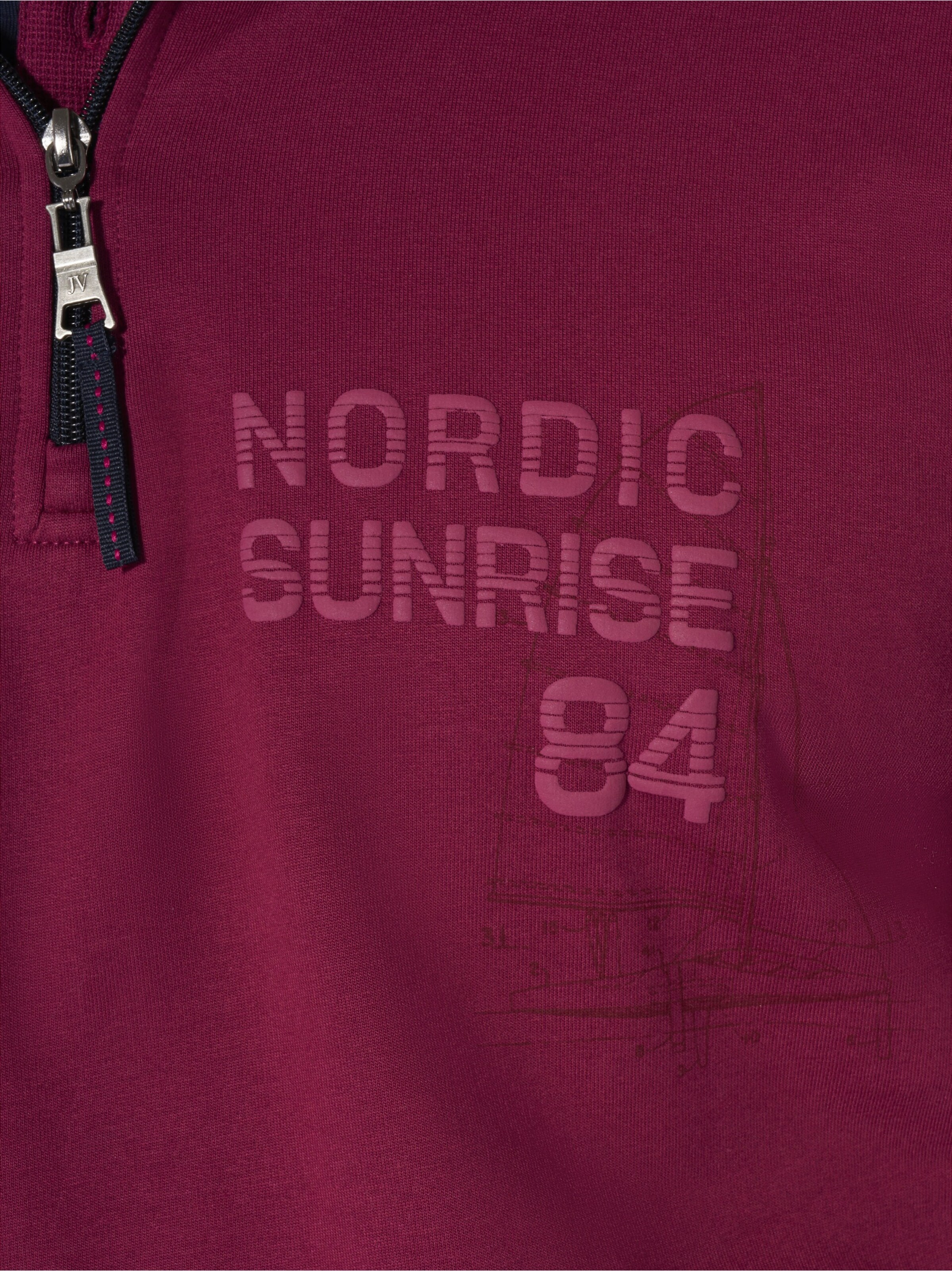 Jan Vanderstorm Sweatshirt 'Korbenkt' in Red