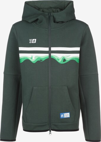 OUTFITTER Zip-Up Hoodie in Green: front