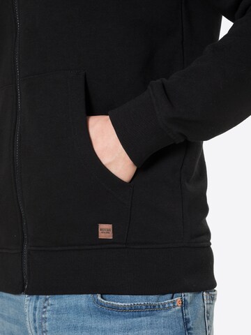 INDICODE JEANS Zip-Up Hoodie 'Walton' in Black