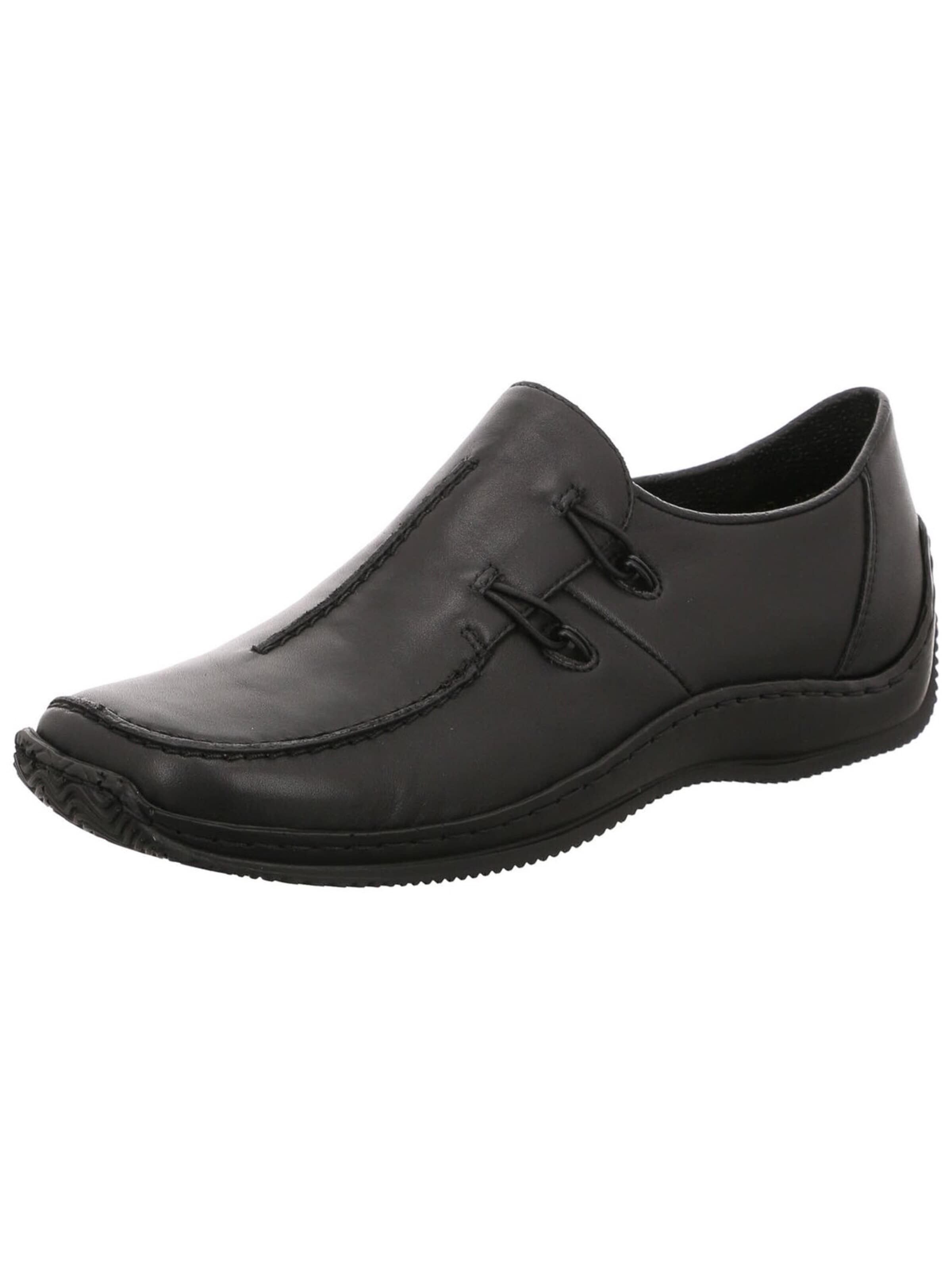 Mocassin 'Slipper Damen L175100 Kunststoff (Synthetik) in schwarz' Rieker en noir : devant