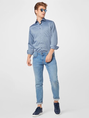 ETERNA Slim fit Zakelijk overhemd in Blauw