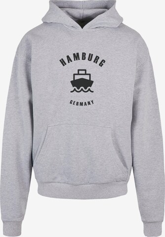 Merchcode Sweatshirt 'Hamburg' in Grau: predná strana