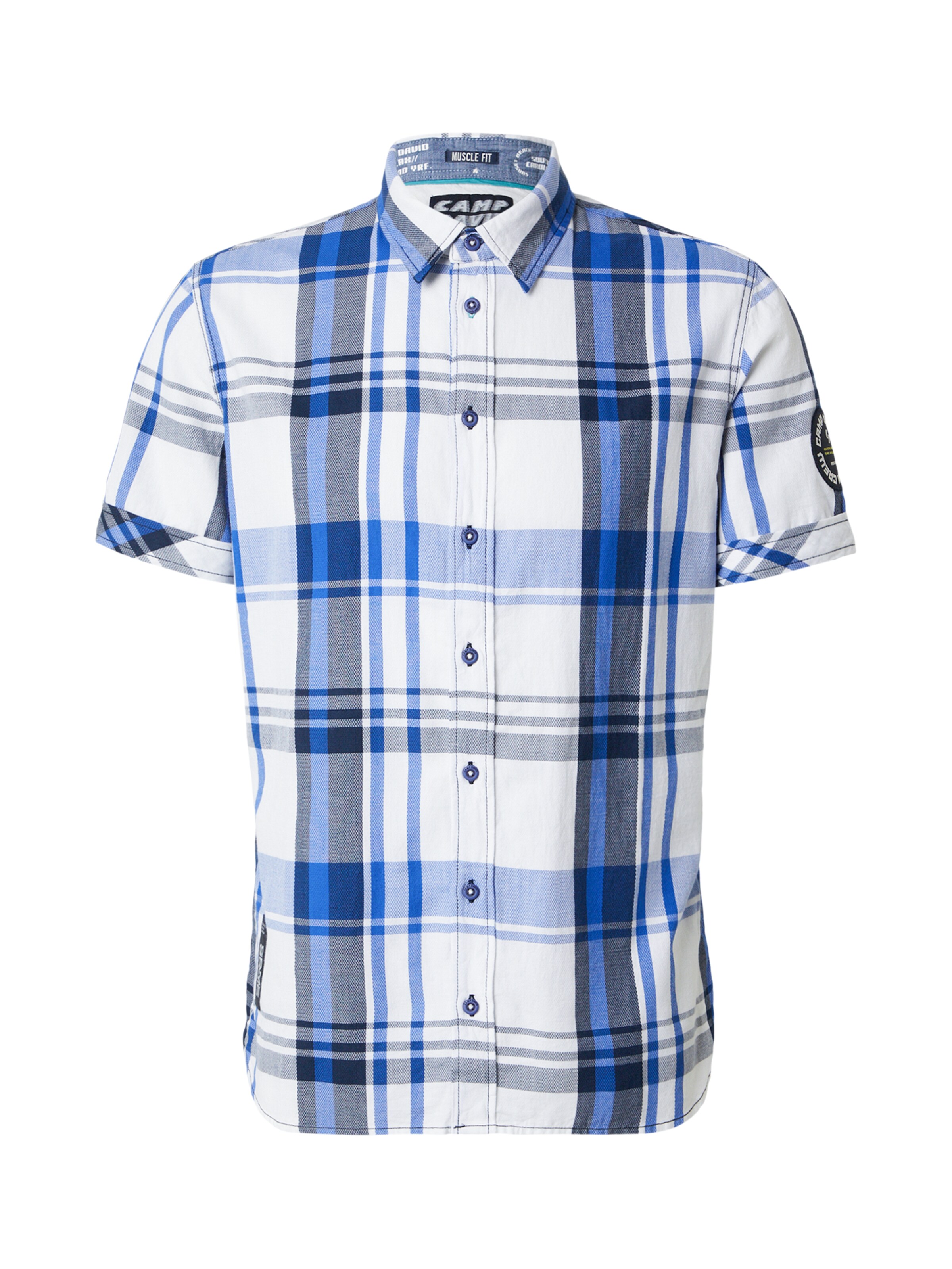 CAMP DAVID - Ajuste estrecho Camisa en blanco: frente