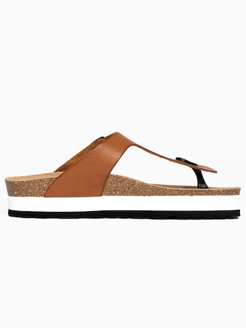 Bayton T-bar sandals 'Asturias' in Brown