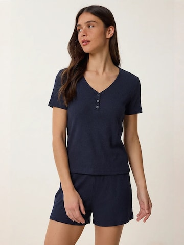 Happiness İstanbul Pyjama in Blauw: voorkant
