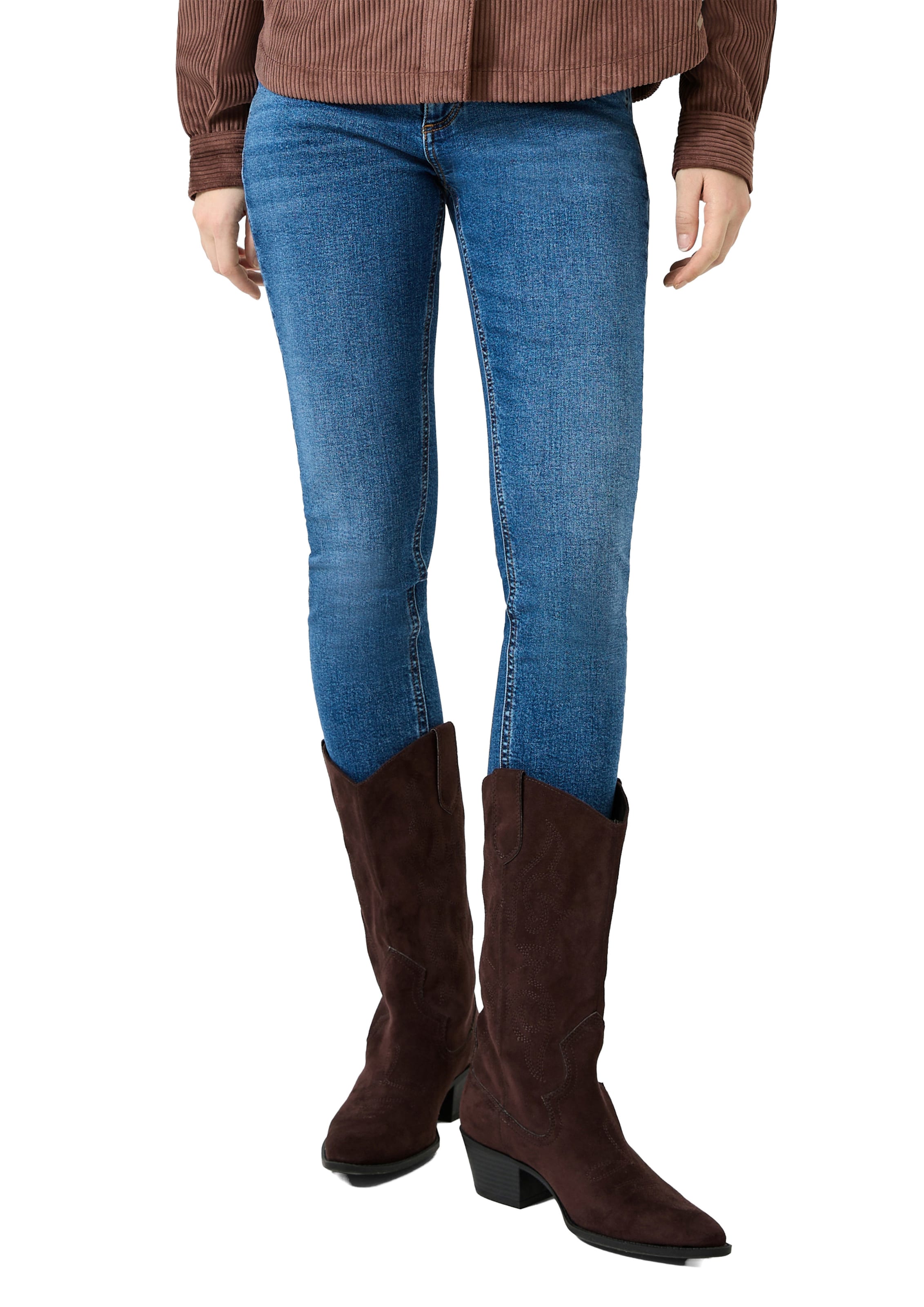 QS Skinny Jeans 'Sadie' in Blauw: voorkant