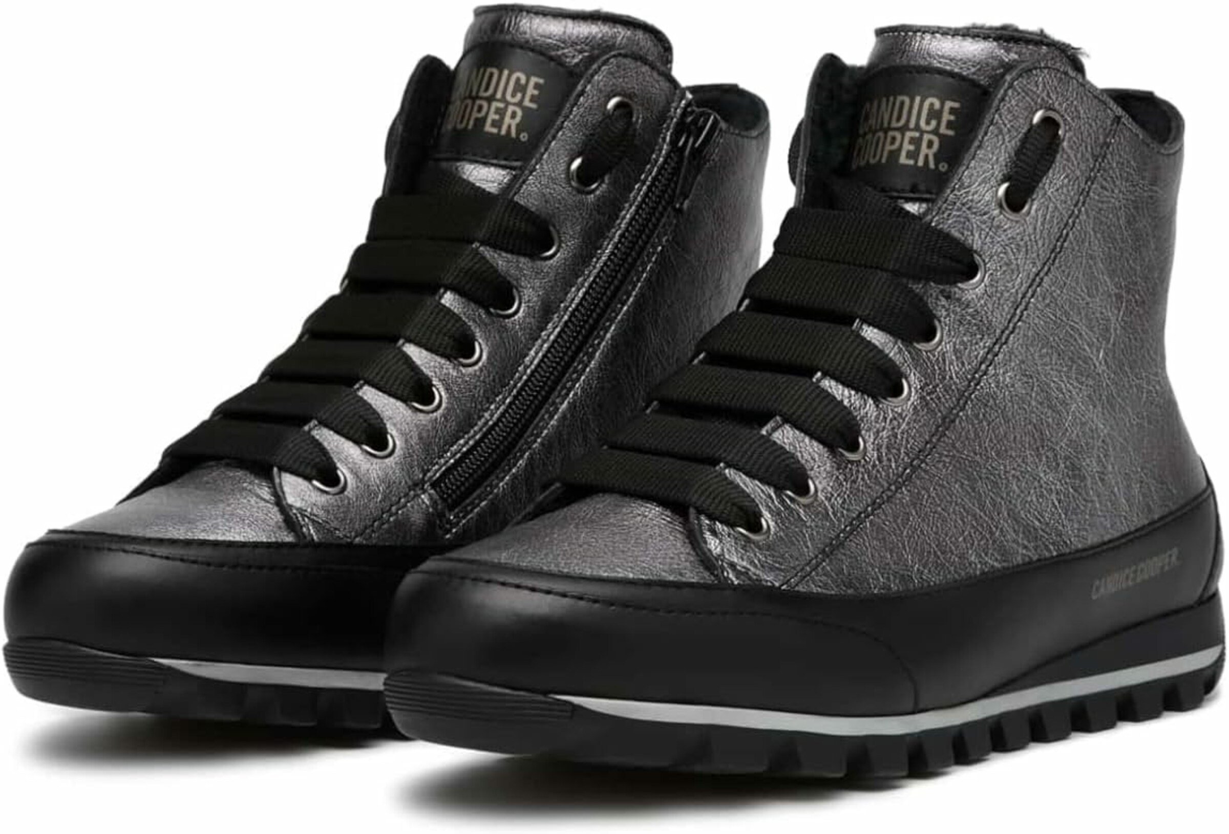 NATURINO Sneakers hoog in Zwart: voorkant