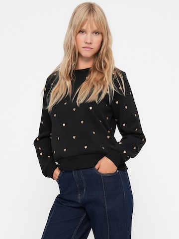 ONLYSweater majica 'ONLAtika' - crna boja