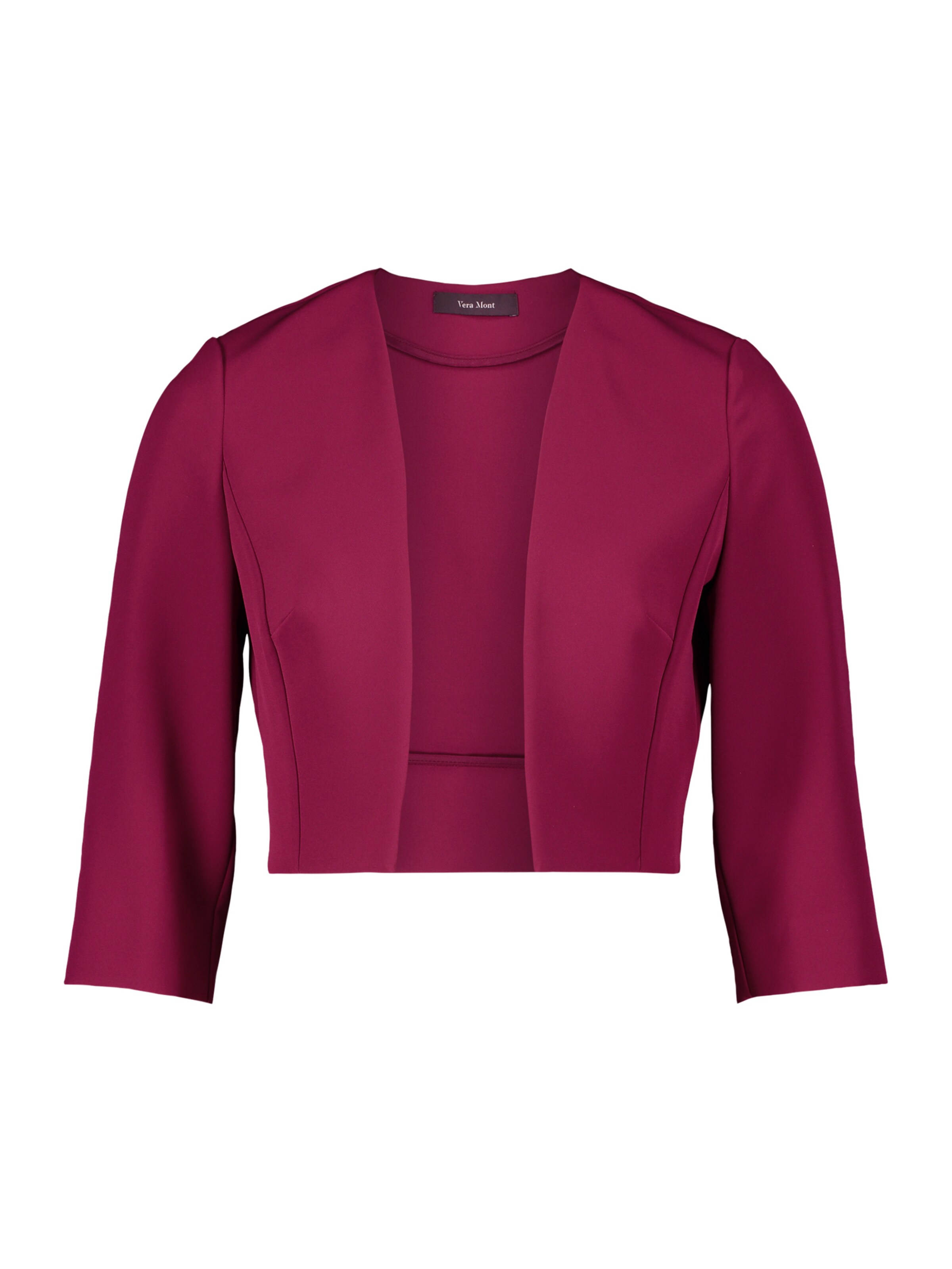 Vera Mont Bolero-Jacke mit Kellerfalten in Rot: Vorderseite