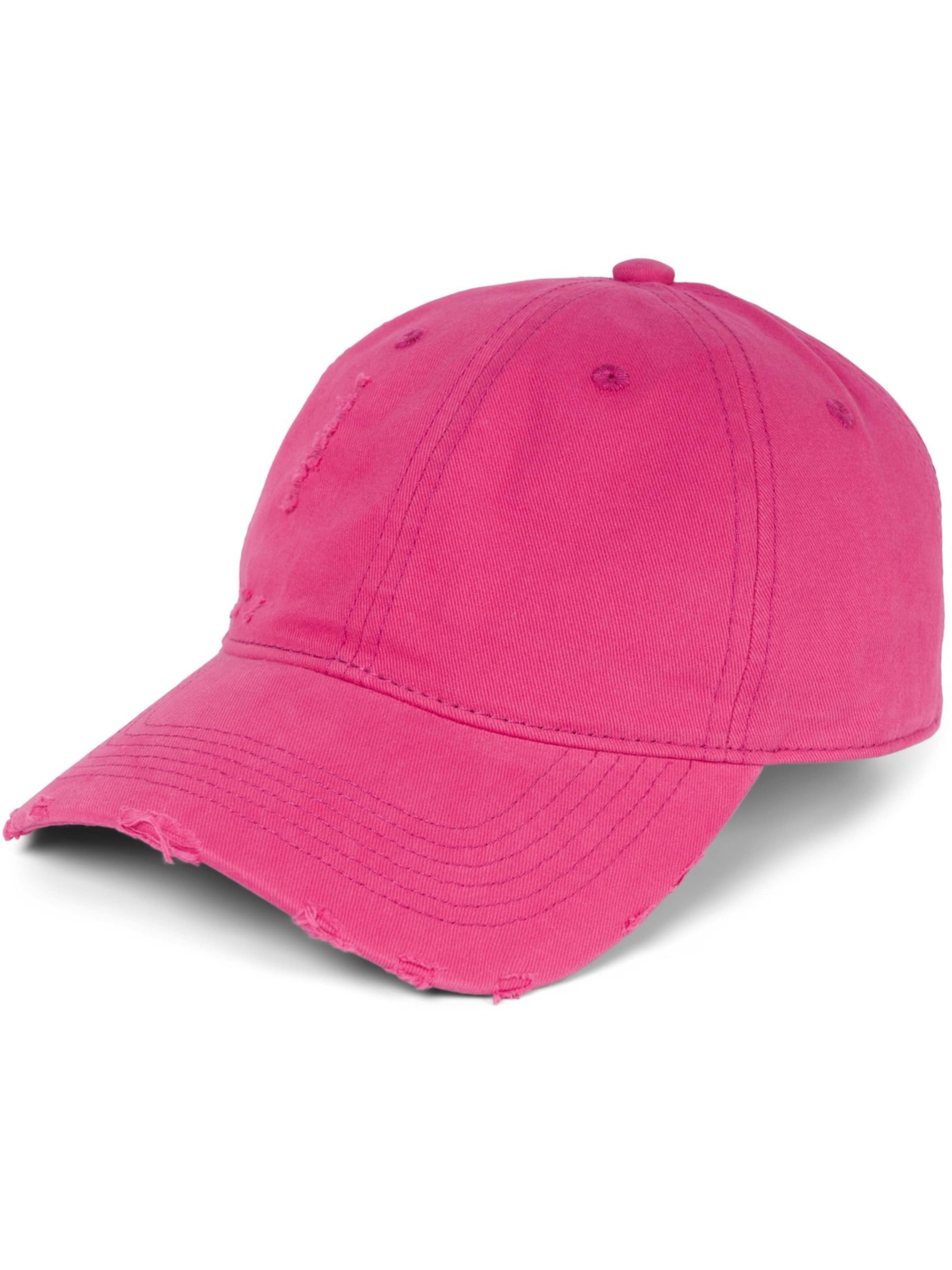 styleBREAKER Cap 'Baseball Cap Destroyed Look' in Pink: front