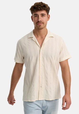 Coupe regular Chemise 'Way' INDICODE JEANS en beige : devant