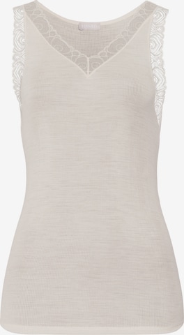 Hanro Top ' Woolen Lace ' in Wit: voorkant