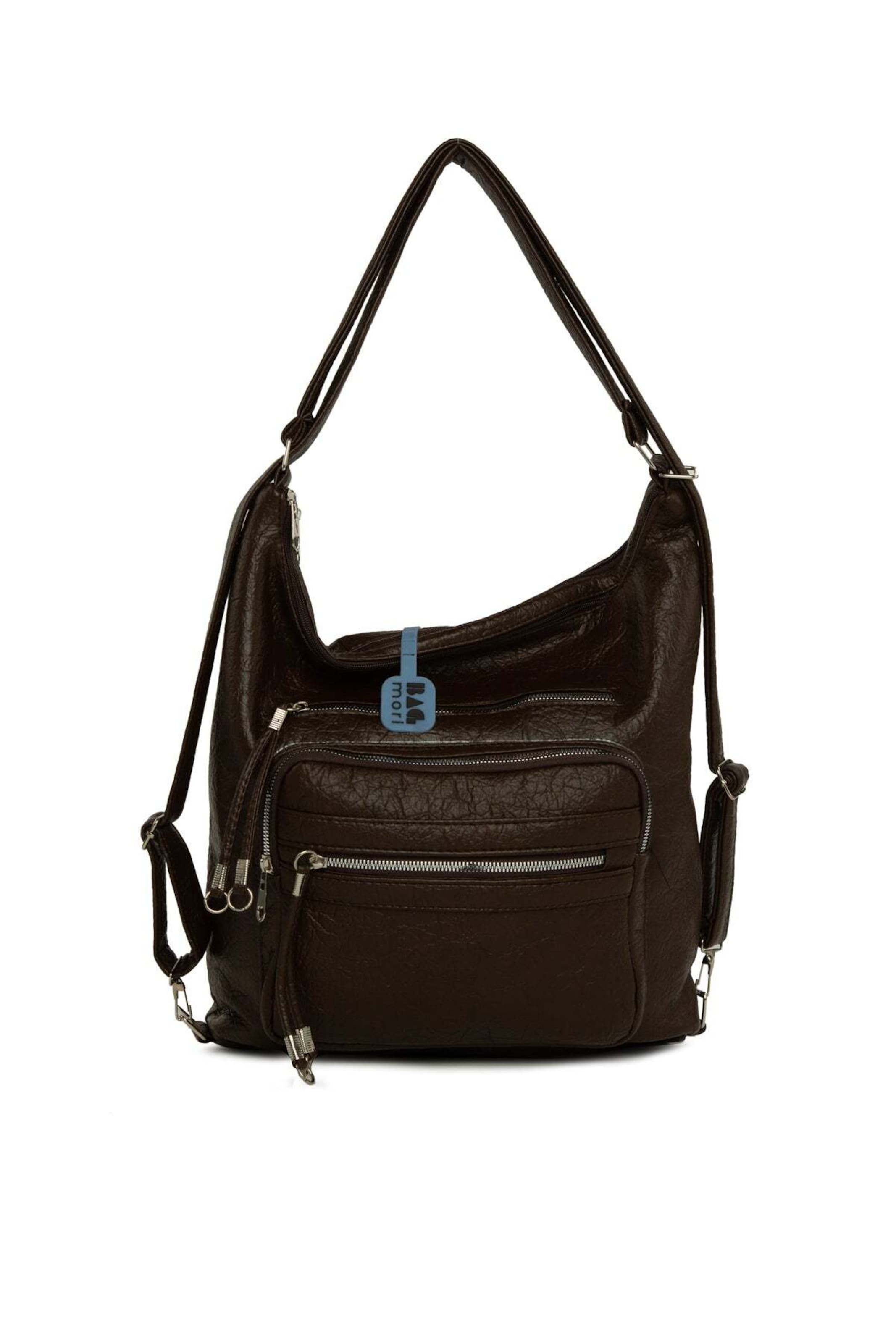 Bagmori - Bolso de hombro en marrón: frente