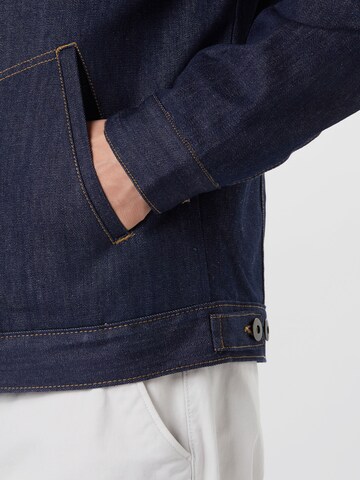 Urban Classics Between-Season Jacket 'Sherpa' in Blue