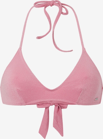 Pepe Jeans Triangle Bikini Top in Pink: front