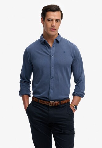 Fit confort Chemise 'Vintage Destroy' Superdry & Co en bleu : devant