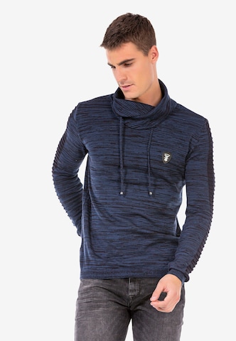 CIPO & BAXX Sweater in Blue: front