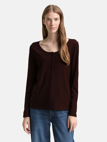 TOM TAILOR Shirt in Bruin: voorkant