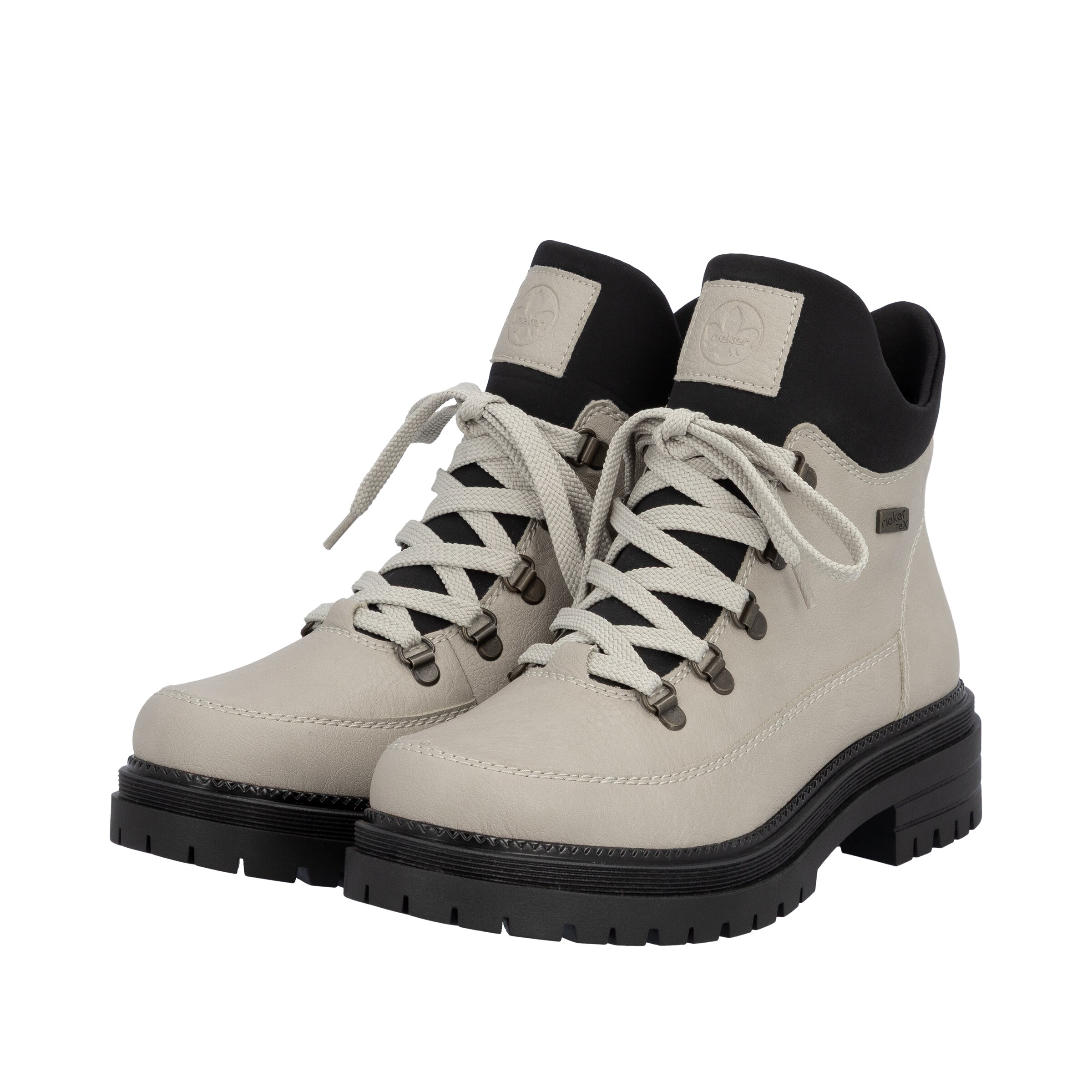 Rieker Schnürstiefelette in Beige